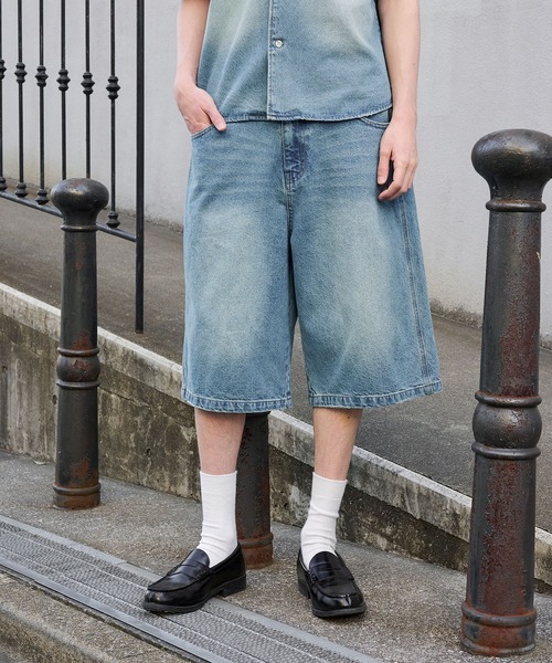 GANNI デニム　ハーフパンツ GANNI ガニー GANNI コンフォートストレッチデニムハーフパンツ