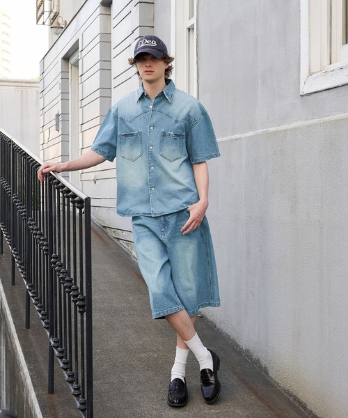Regen Glanz パンツ denim half pants/デニムハーフパンツ