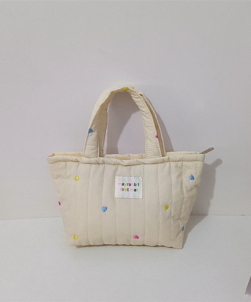 Mignonjour トートバッグ Mignonjour/ハート刺繍キルティング