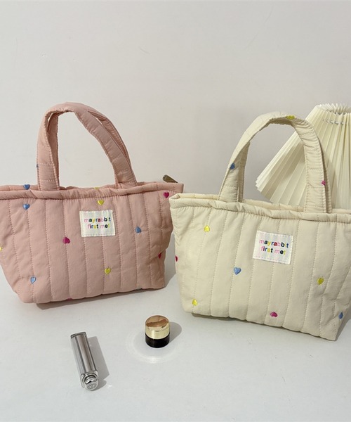 【3mama】ハート刺繍×フリル×ハートキルティング kids kimu様専用ページ】ハート刺繍×フリル×ハートキルティング