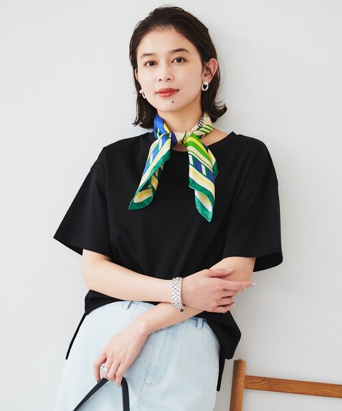 tシャツ 「接触冷感/抗菌防臭/マシンウォッシャブル」クリアスムース Tシャツ レディース