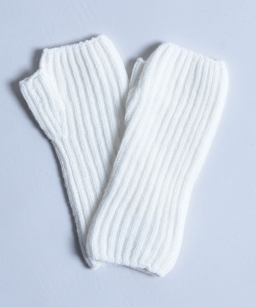 極美品　Johnstons of Elgin カシミヤフィンガーレスグローブ　白 Johnstons of Elgin フィンガーレスグローブ(カシミヤ)(WOMEN) 全4色