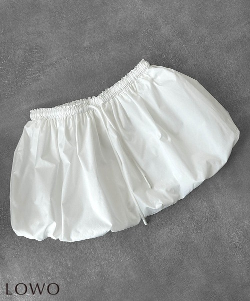 LOWO パンツ バルーンスカート風ショートパンツ レディース