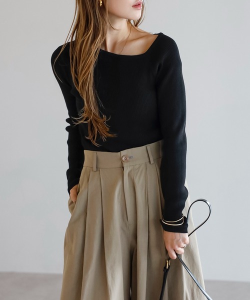 Bonjour Sagan（ボンジュールサガン） ニット セーター アシンメトリー