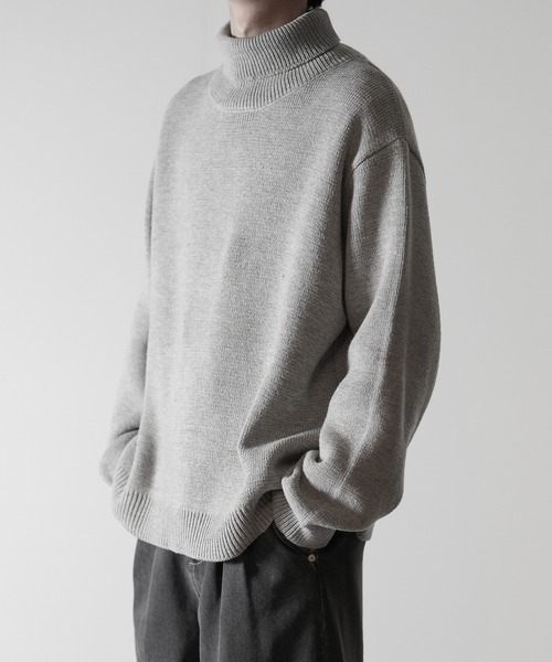 「RUUBON」 タートルネックニット S ブラウン メンズ_画像7