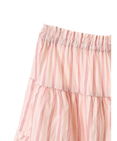 ピンクハウス　オリジナルマルチストライプスカート ピンクハウスストライプスカートピンク