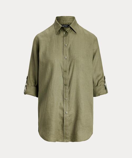 ブラウス シャツ リラックスド フィット リネン シャツ レディース LAUREN RALPH ブラウス シャツ リラックスド フィット リネン