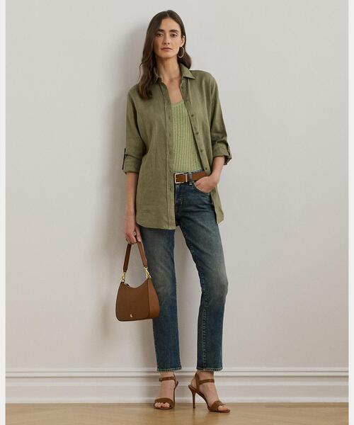 ブラウス シャツ リラックスド フィット リネン シャツ レディース LAUREN RALPH ブラウス シャツ リラックスド フィット リネン