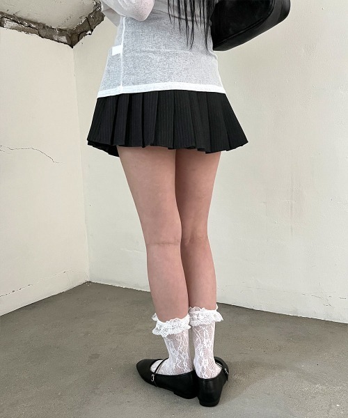 4INT. スカート 「ギークシック / インナーパンツ付き」 ダブルベルト