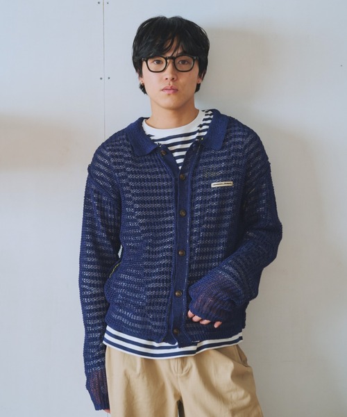 common gull products. カーディガン くしゃくしゃなニット