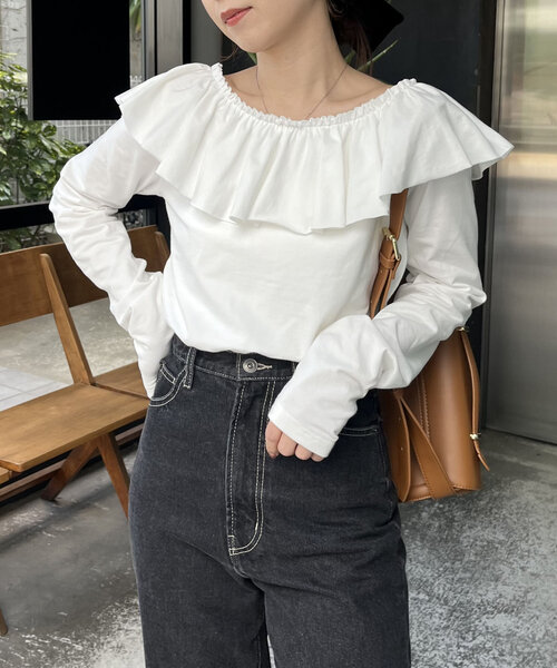 CAPRICIEUX LE'MAGE（カプリシューレマージュ） tシャツ フリル2WAY