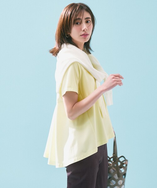 tシャツ バックプリーツUV冷感Tシャツ レディース UNFILO tシャツ 「UVケア/接触冷感」BEAUTY FORM-T バックフレア