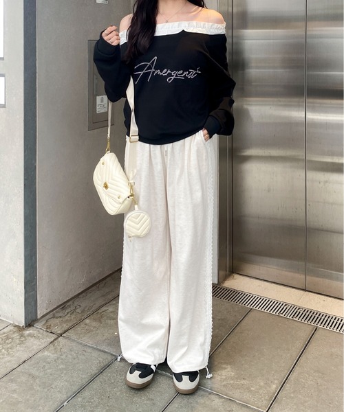 cccmalie シーマリー スウェットストレートパンツ Mejoul スウェットパンツ ジャージ ウエストサイドレース スウェット