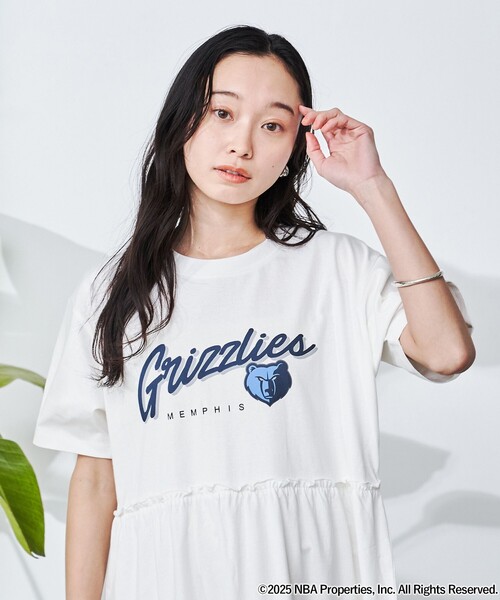 ワンピース NBA別注 ティアードロゴプリントTシャツワンピース | coen | 04