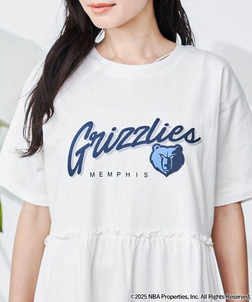 ワンピース NBA別注 ティアードロゴプリントTシャツワンピース | coen | 07