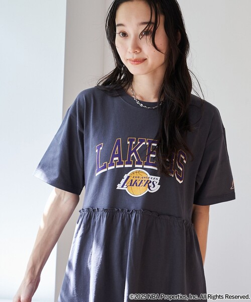 coen（コーエン） ワンピース NBA別注 ティアードロゴプリントTシャツ