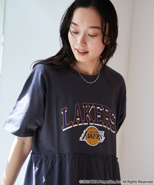 ワンピース NBA別注 ティアードロゴプリントTシャツワンピース | coen | 12