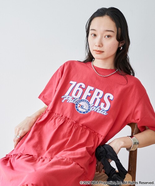ワンピース NBA別注 ティアードロゴプリントTシャツワンピース | coen | 18