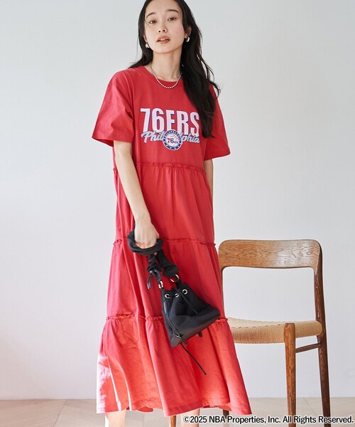 ワンピース NBA別注 ティアードロゴプリントTシャツワンピース | coen | 20