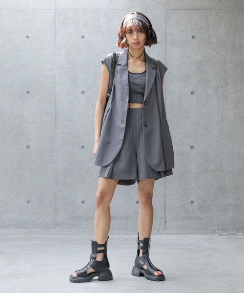 PAGEBOY ベスト ジレ セットアップロングベスト レディース