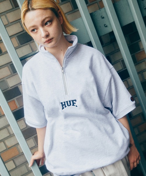 「HUF」 半袖Tシャツ LARGE アッシュグレー メンズ