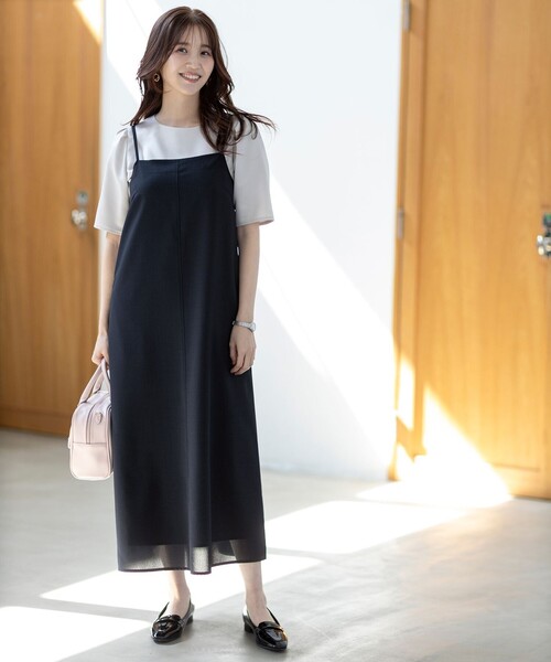 【セール中】大きいサイズ any SiS L 接触冷感・UVケアワンピース any SiS｜【接触冷感・速乾・UVカット・洗える】スイートクール
