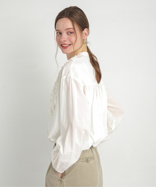 ☆美品☆ URBAN RESEARCH Sonny Labelフリルブラウス☆ セール】『UR TECH』 スタンドフリルブラウス（シャツ/ブラウス
