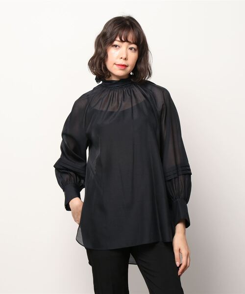 Demi-Luxe BEAMS ドット ジャカードブラウス 38 ブラック Demi-Luxe BEAMS（デミルクス ビームス）の「【セレモニー・フォーマル