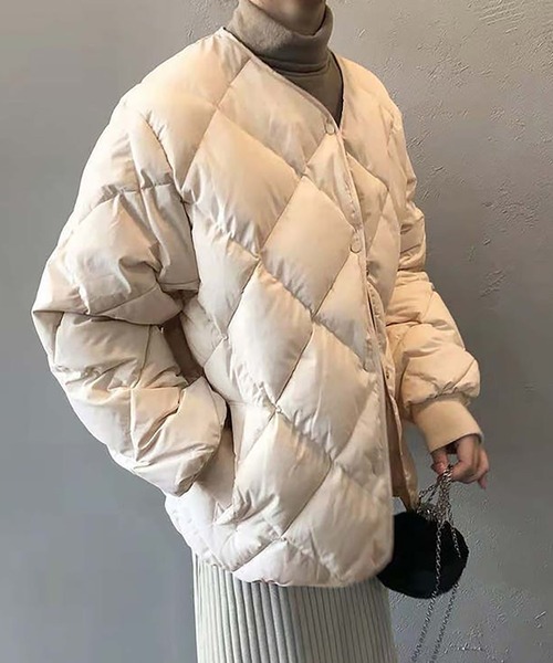 「Ulysses」 中綿ブルゾン M アイボリー レディース_画像2