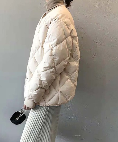 「Ulysses」 中綿ブルゾン M アイボリー レディース_画像3