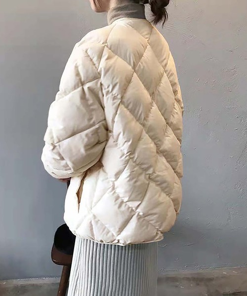 「Ulysses」 中綿ブルゾン M アイボリー レディース_画像6