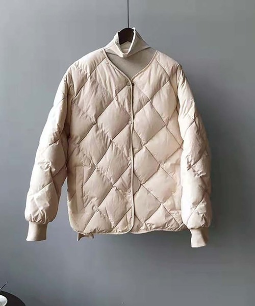 「Ulysses」 中綿ブルゾン M アイボリー レディース_画像8