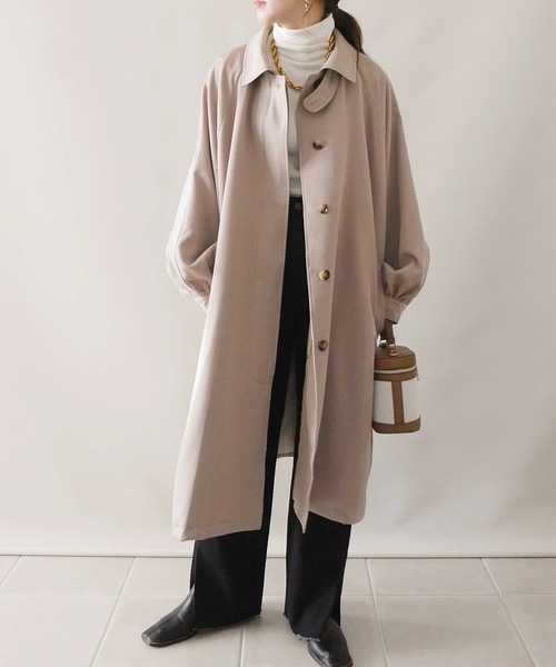 「ECRIRE」 ステンカラーコート M ベージュ レディース_画像5