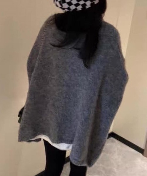 「DAY CLOSET」 ニットカーディガン ONE SIZE ダークグレー レディース_画像4