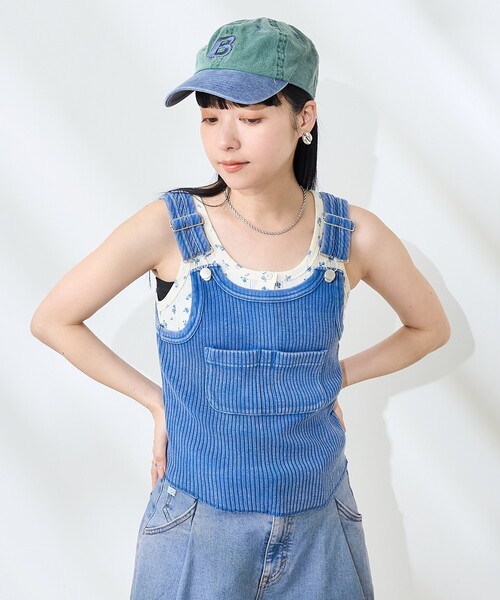 ベスト ジレ パウダーブリーチ アーミーリブサロペット風ベスト レディース | FREAK'S STORE | 15
