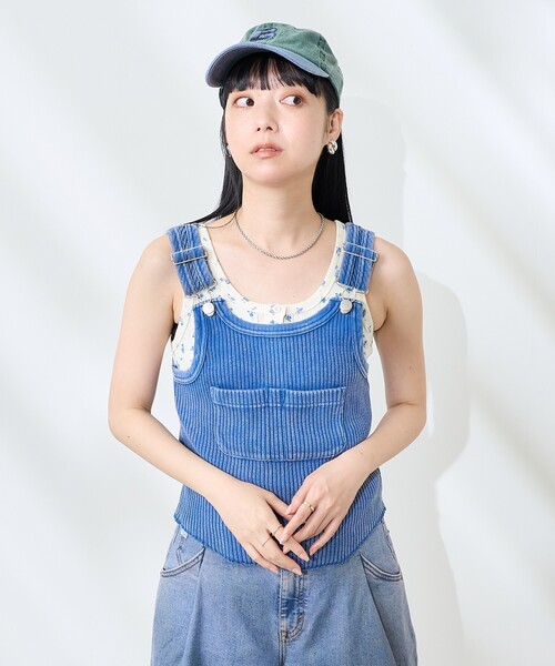 ベスト ジレ パウダーブリーチ アーミーリブサロペット風ベスト レディース | FREAK'S STORE | 17