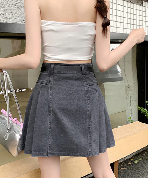 DAY CLOSET デニムスカート レディース トレンドのY2K。ショート丈