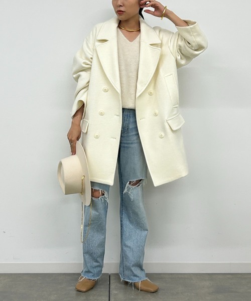 Loungedress（ラウンジドレス） ピーコート FREE オフホワイト