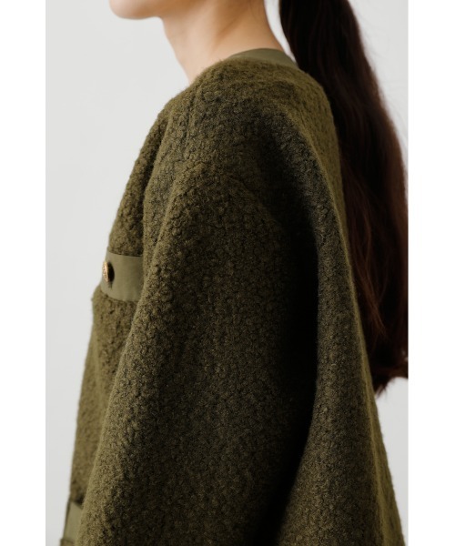 「crie conforto」 ノーカラージャケット SMALL ネイビー レディース_画像3