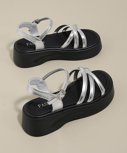 miniministore サンダル アンクルストラップサンダル厚底