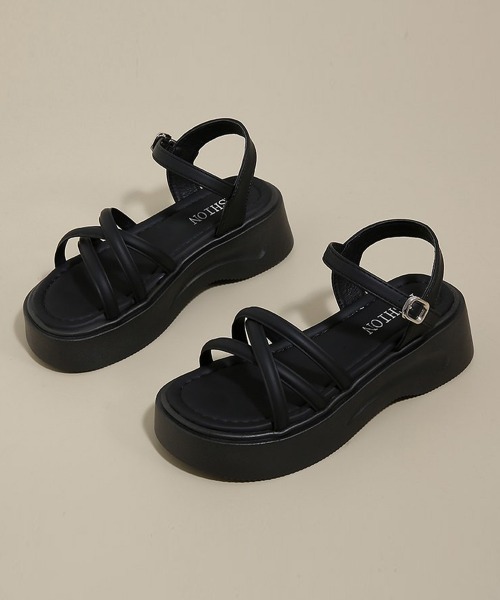 miniministore サンダル アンクルストラップサンダル厚底