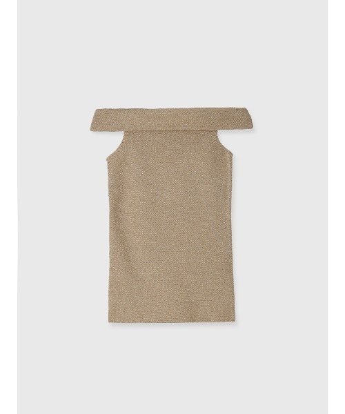 anuans（アニュアンス） ブラウス シャツ ラメオフショルダーニット