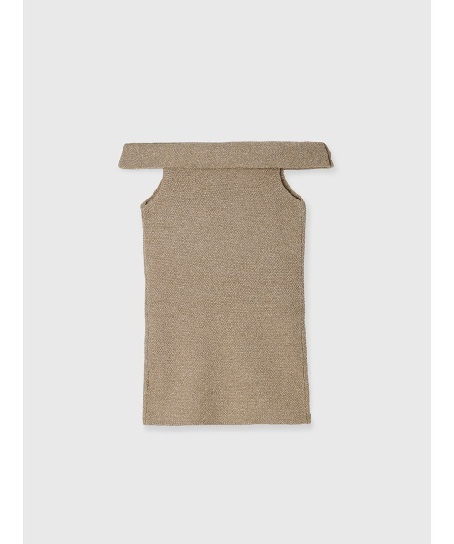 新品！anuans オフショルダーランダムリブニットプルオーバー セール】オフショルダーランダムリブニットプルオーバー（その他