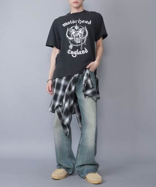 SPINNS（スピンズ） ジーンズ ヴィンテージ加工ストレートデニムパンツ