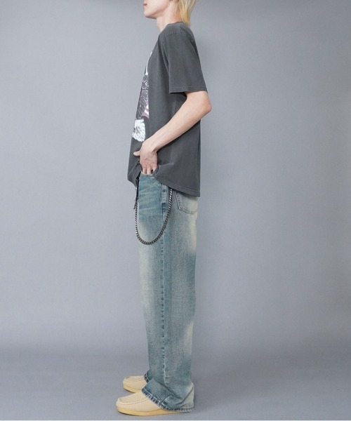 SPINNS(スピンズ) ジーンズ ヴィンテージ加工ストレートデニムパンツ SPINNS(スピンズ) ジーンズ ヴィンテージ加工ストレートデニムパンツ