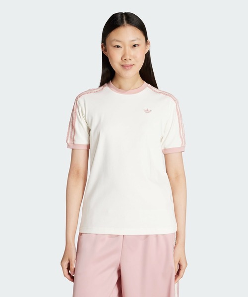 ◆国内◆【adidas】ラッフル スリーストライプス 半袖Tシャツ adidas tシャツ Originals ラッフル スリーストライプス 半袖T