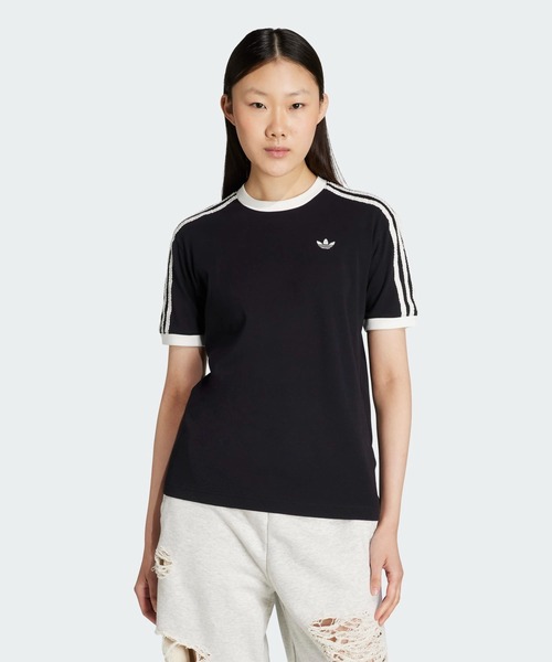 tシャツ adidas Originals ラッフル スリーストライプス 半袖Tシャツ/ アディダスオリジナルス adidas Originals レ
