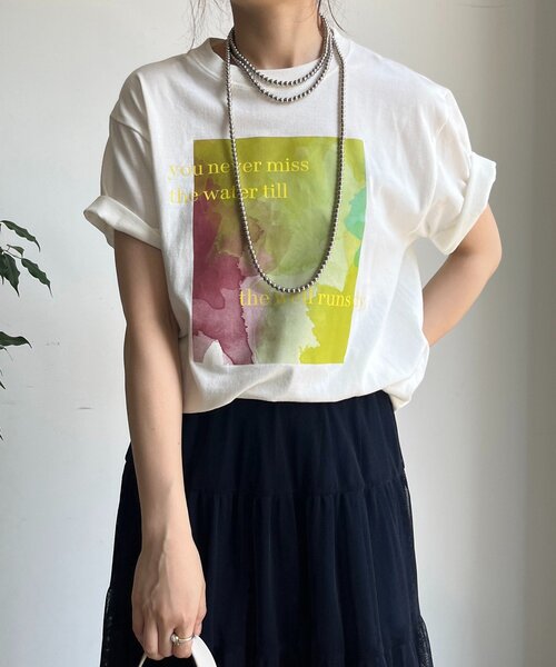tシャツ 「WEB限定」ロゴペイントTEE レディース