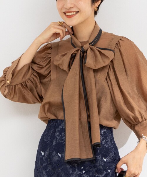 「NOLLEY'S」 7分袖ブラウス 38 キャメル レディース