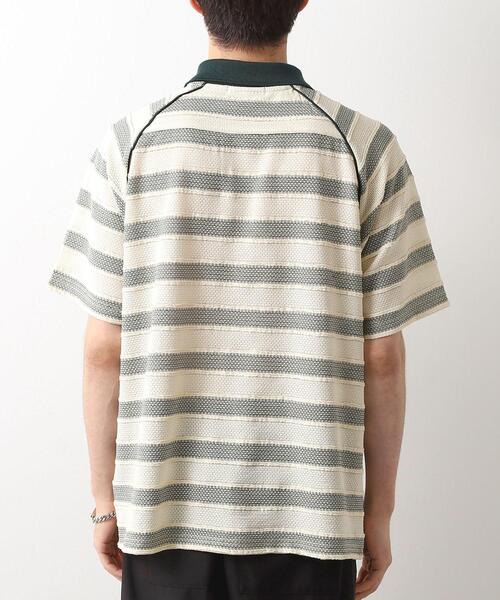 THE SHOP TK tシャツ 変形ボーダーポロシャツ「洗濯機OK」 メンズ